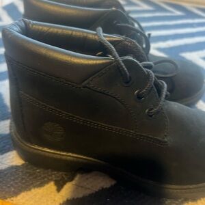 Size 2 kids Timberlands. Black.